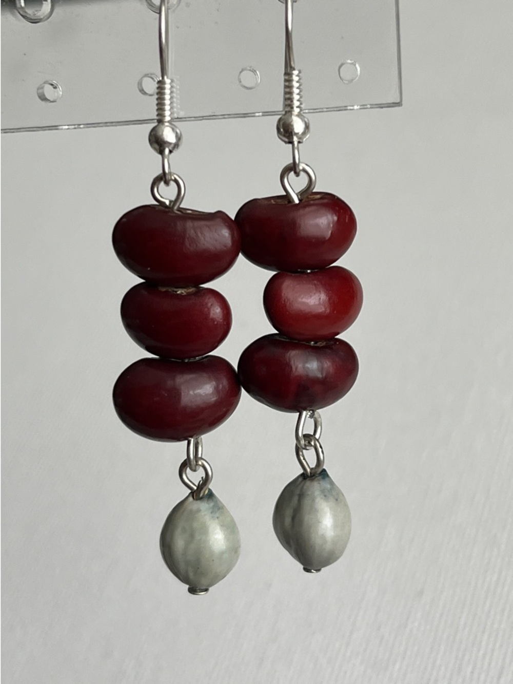 Handmade seed earrings